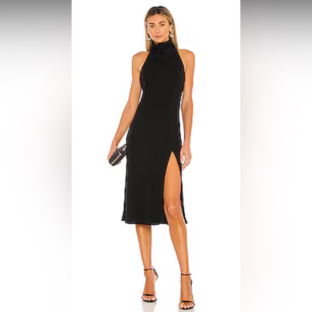 Black dress with slit from revolve